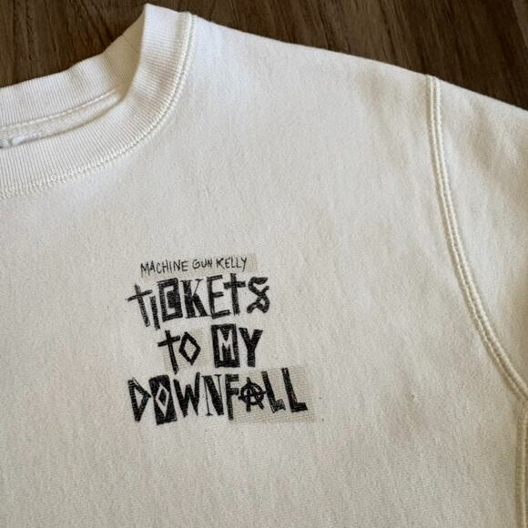 Machine Gun Kelly Tickets To My Downfall Crewneck Sweatshirt Merch Size S MGK - Picture 4 of 6